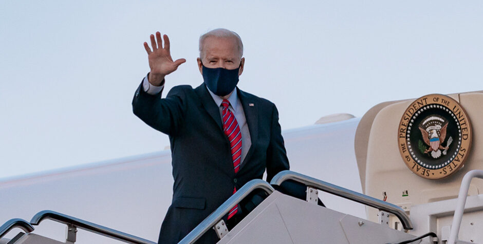 President Biden Takes His First Overseas Trip As Southern Border ...