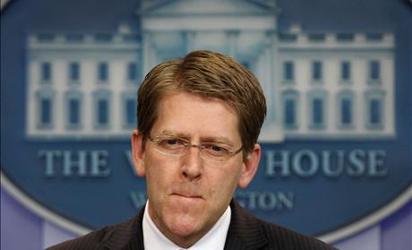 White House Press Secretary Jay Carney listens to questions during the daily press briefing at the White House in Washington 