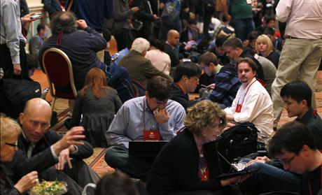 Bloggers at conference