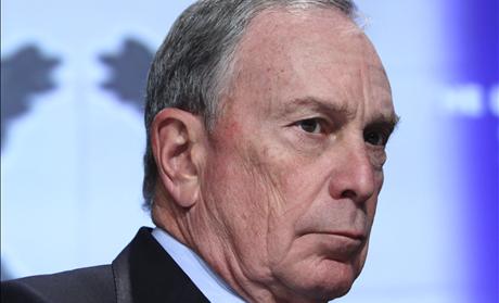 New York Mayor Bloomberg listens to his introduction before speaking at the 2012 Winter Meeting of The United States Conference of Mayors in Washington