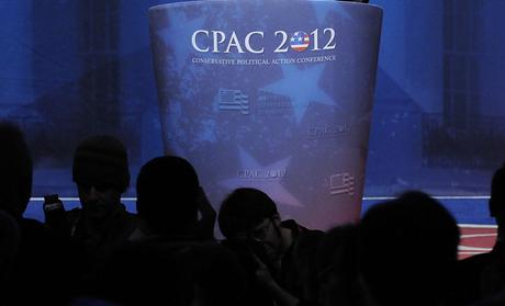 Gingrich waves after speaking at the Conservative Political Action Conference (CPAC) in Washington