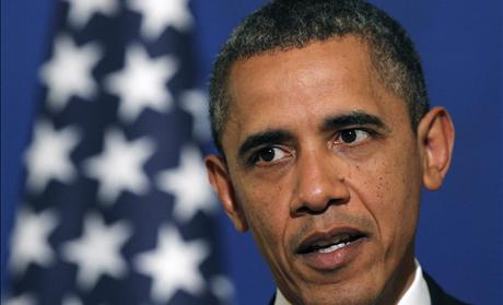 U.S. President Obama speaks during a joint news conference with South Korea's President Lee at the Blue House in Seoul