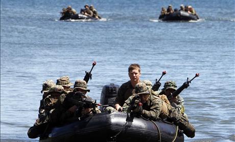 U.S. marines amphibious raid