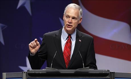 U.S. Senator Johnson speaks to the 38th annual Conservative Political Action Conference meeting at the Marriott Wardman Park Hotel in Washington 