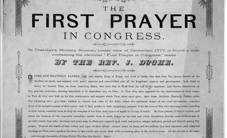 The First Prayer in Congress 1777 Text