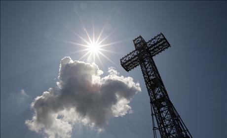 A view of the Mount Royal Cross in Montreal