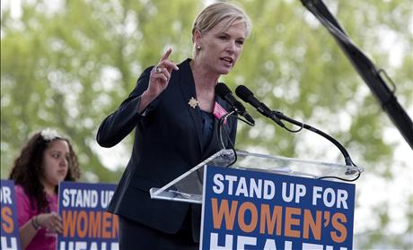 Cecile Richards speaks at a "Stand Up for Women's Health" rally in Washington