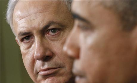 U.S. President Barack Obama meets with Israel's Prime Minister Benjamin Netanyahu in the Oval Office at the White House in Washington