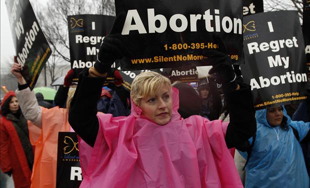 Anti-abortion demonstrators take part in the "March for Life" in Washington