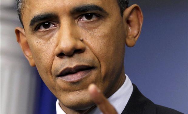 U.S. President Obama addresses news conference at the White House in Washington