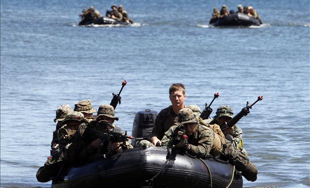 U.S. marines amphibious raid
