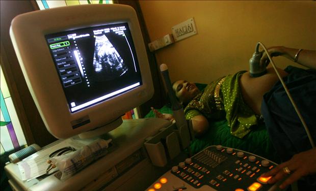 Ultrasound of Pregnant Woman - Baby Prolife