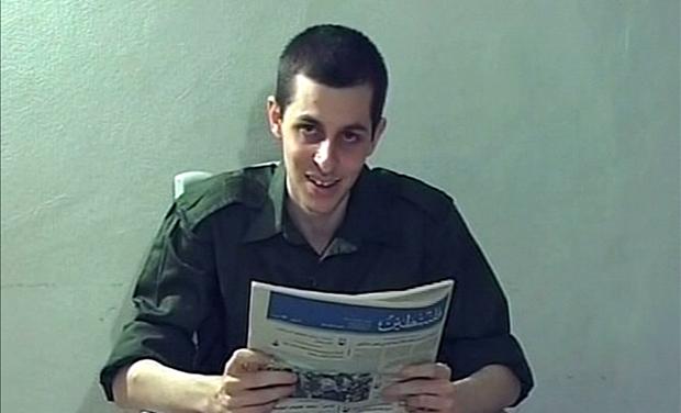 Captured Israeli soldier Gilad Shalit is seen in this video grab