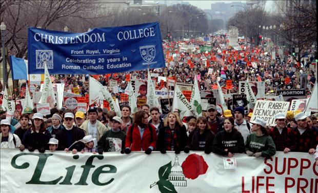 ANTI ABORTION MARCH BEGINS ON CONSTITUTION AVENUE