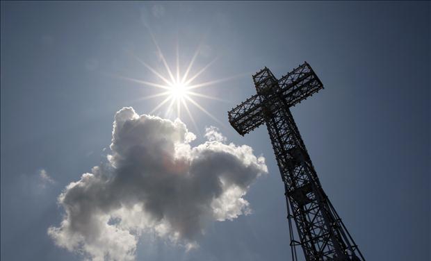 A view of the Mount Royal Cross in Montreal