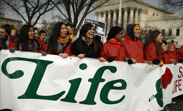 People march in 37th annual March for Life marking the anniversary of the Supreme Court's 1973 Roe v. Wade abortion decision in Washington