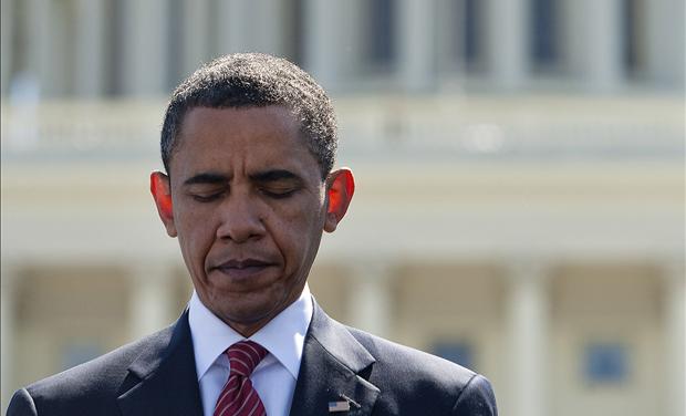 U.S. President Barack Obama prepares to deliver remarks at the National Peace Officers' Memorial at the U.S. Capitol