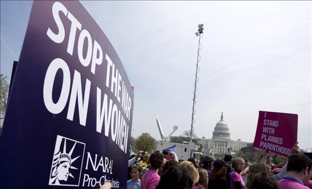 More than 20 organizations hold a rally in supporting preventive health care and family planning services in Washington