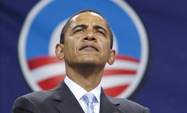 U.S. Democratic Presidential nominee Obama is pictured during a rally in Bristow