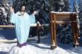 War Memorial Statue of Jesus on Big Mountain in Montana