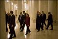 U.S. President-elect Obama walks with Supreme Court justices during a visit to the U.S. Supreme Court in Washington