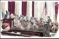 Courtroom illustration of U.S. Solicitor General Donald Verrilli at the lectern to members of the U.S. Supreme Court in Washington 