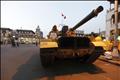 Anti-Mursi protesters & Egyptian tank