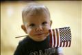 Baby Boy Carries US Flag