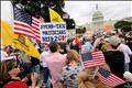 Thousands of demonstrators gather on the plaza near the U.S. Capitol to participate in a protest in Washington