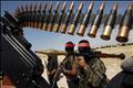 Palestinian militants of the Democratic Front for the Liberation of Palestine take part in a joint drill for the media in the Gaza Strip