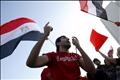 Protestors rally against Egypt's President Hosni Mubarak outside the Federal Building in Westwood, California
