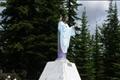 War Memorial Statue of Jesus Overlooking Big Mountain in Montana