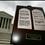 Stone tablets depicting the Ten Commandments are shown outside the Supreme Court in Washington