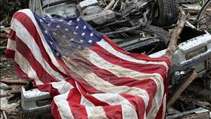 American Flag Oklahoma Tornado