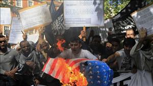 Islamic supporters US Embassy London