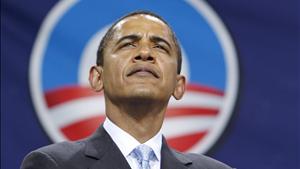 U.S. Democratic Presidential nominee Obama is pictured during a rally in Bristow